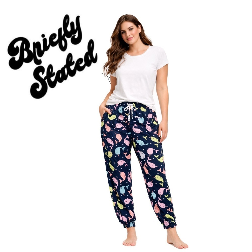 Briefly stated unicorn whales xL (16-18) Lounge pants